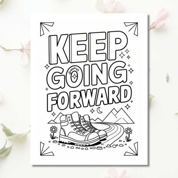 5 coloriages motivation gratuit A4 / US letter – Image 2
